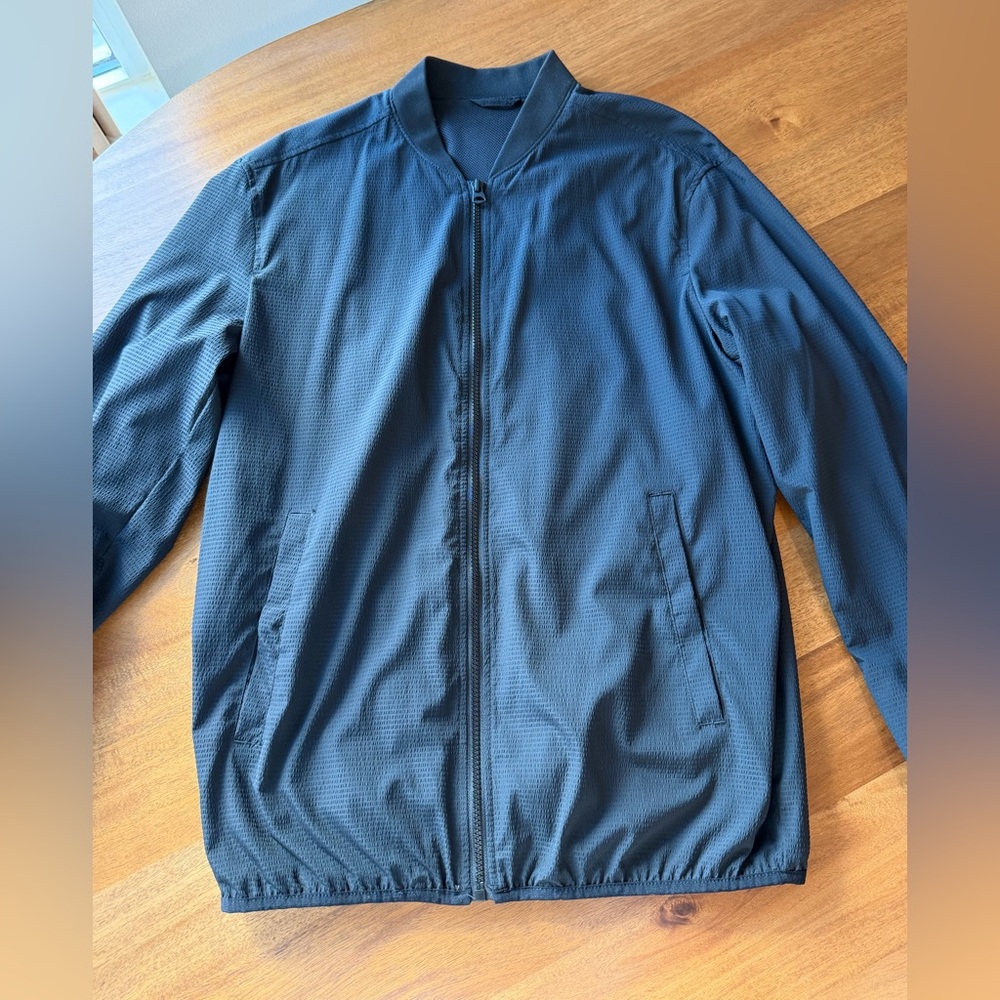 Zara Deep Blue Bomber Jacket